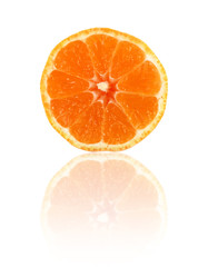 Sliced orange isolated