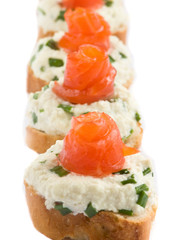 Sandwiches with smoked trout