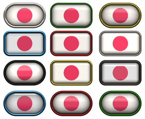 12 buttons of the Flag of Japan