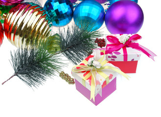 Christmas gift with white background