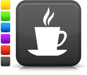 Obraz premium cup of tea or coffee square icon