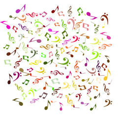 notes roses et vertes