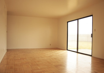 View of an empty living room.