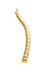 Golden chain isolated on the white background