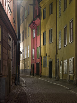 Fototapeta Colorful back alley