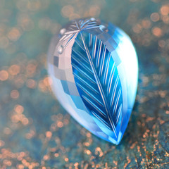 blauer Edelstein - Modeschmuck