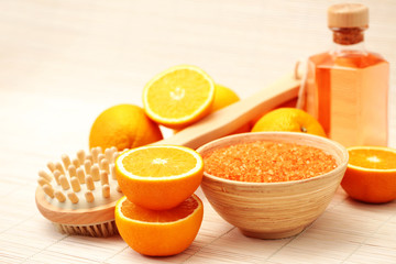 Obraz na płótnie Canvas sól do kąpieli pomarańczowy