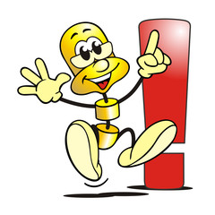 Gold-Figur Ausrufezeichen