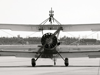Old propeller airplane