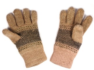 Winter gloves isolated on white.