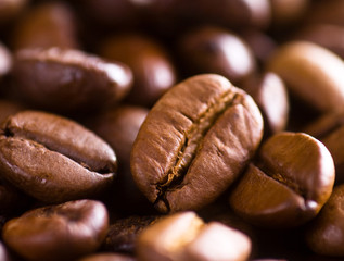 Kaffeebohnen (Makro)