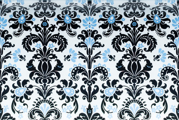 blue ornament over white background