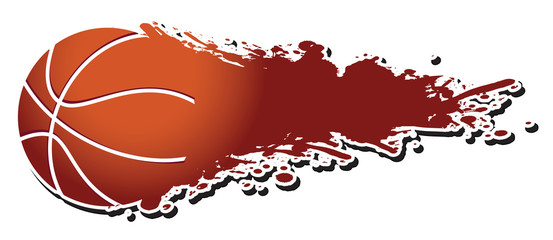 Naklejka premium hot streaking basketball
