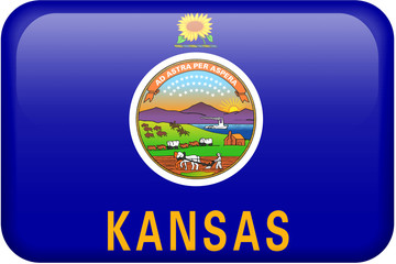 Kansas Flag Button