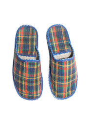 Checked slippers