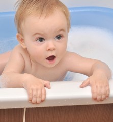 baby in bath