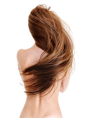 beauty straight female hairs in wave shape
