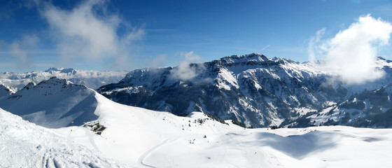 Fototapeta na wymiar Zima w Alpach