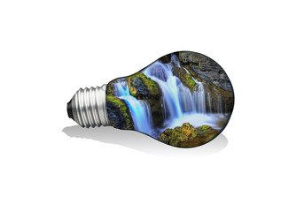 Chutes d'eau dans une ampoule