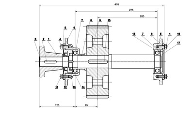 Beautiful transparent vector mechanical sketch