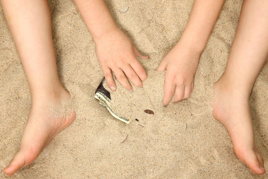 Little Hands and Feet in Sand