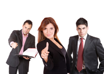 An attractive, business team