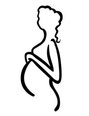 Pregnant women silhouette