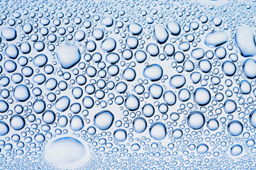 beautiful close-up drops on glass