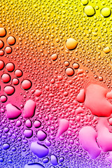 beautiful colorful drops on the glass