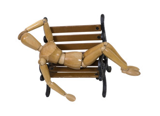 Relaxing on a Park Bench