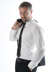 Naklejka premium Ernster Mann mit Business Blick