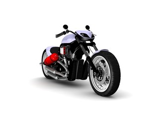 Fototapeta na wymiar modern motorcycle isolated on white background