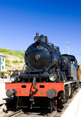 steam locomotive in Tua, Douro Valley, Portugal