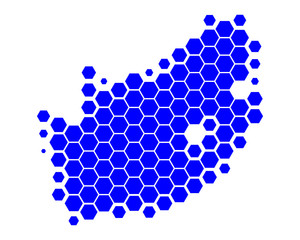 Karte von Südafrika