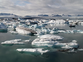 Icebergs in Jokulsarlon, Iceland