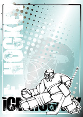 ice hockey pencil poster background - 18765006