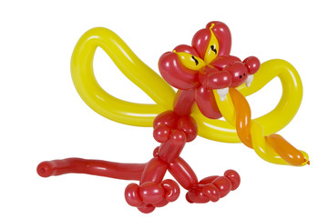 balloon animal dragon with fire