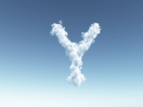 wolken bilden den buchstaben Y