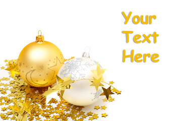 Fototapeta premium Christmas balls and decorations