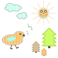 Child cartoon elements - vector file