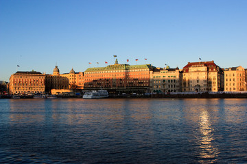 Fototapeta na wymiar Stockholm - view over Blasieholmen