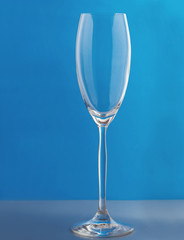 glasses over blue background