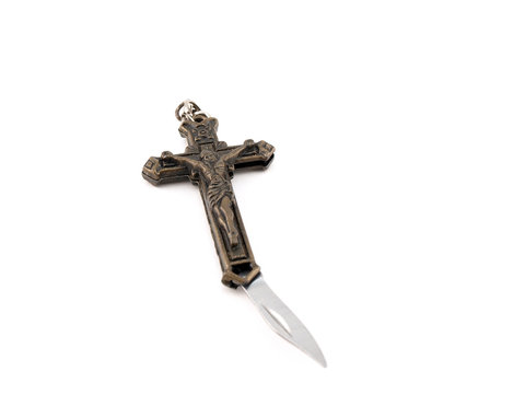 Flic knife in the form cross