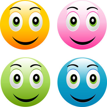 Smiley icon balls