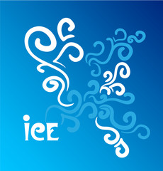 Frosty pattern on glass