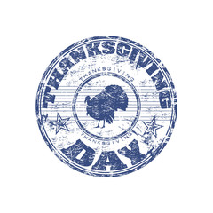 Thanksgiving day grunge rubber stamp