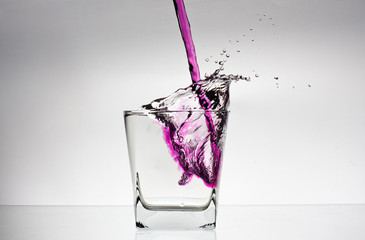 Water splash in a glass