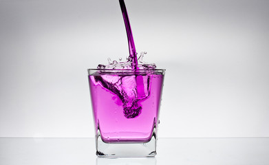 Water splash in a glass