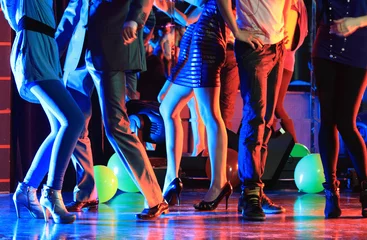 Gordijnen Night club dancing party © pitangacherry