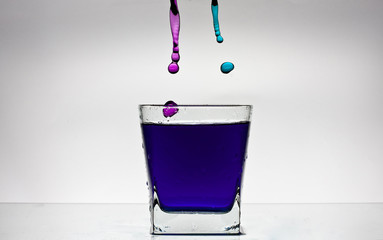 Water splash in a glass